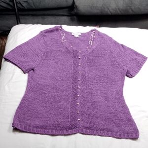 TanJay Violet Knit Top Size 2 XL